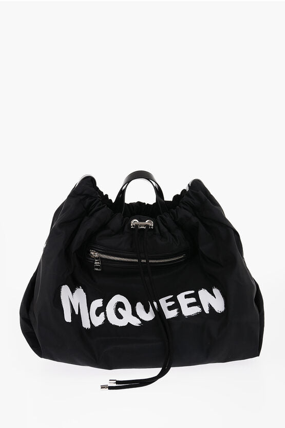 Alexander McQueen Nylon Weekend Bag with Logo