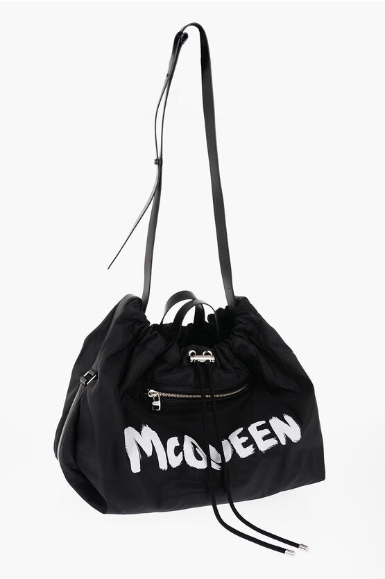 Alexander McQueen Nylon Weekend Bag with Logo