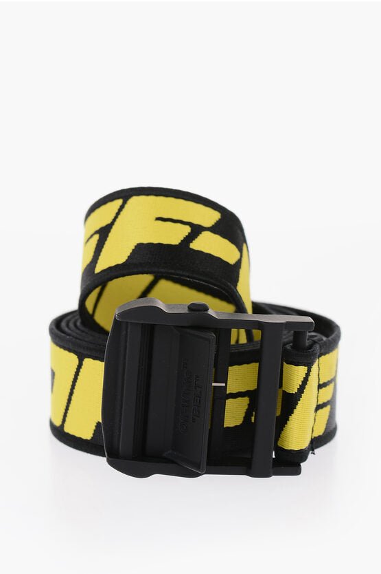 Accessories - Belts - Off - White All Over Contrast Logo Embroidered TAPE INDUSTRIAL Belt - 8052865842136 - Ask Me Wear