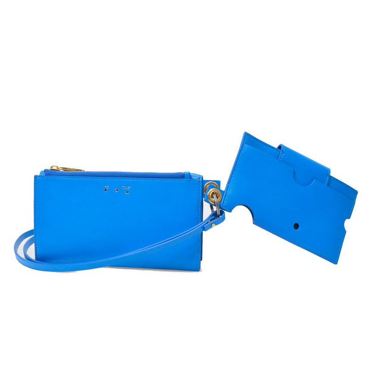  - Off - White Blue Leather Shoulder Bag - OFWH - 14010 - Ask Me Wear