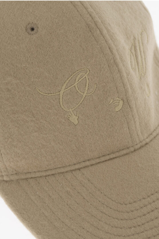 Accessories - Hats - Off - White Embroidered Logo Wool Baseball Cap - 8051594023748 - Ask Me Wear