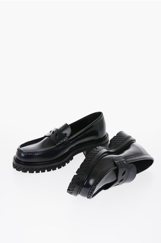 Off - White - Other - Off - White Leather COMBAT Penny Loafers with Carrion Sole - 8051594401157 - Ask Me Wear