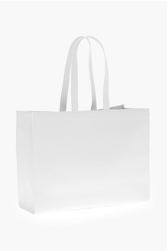 Bags - Off - White Leather DIAG HYBRID Tote Bag with Removable Shoulder Strap - 8051594056975 - Ask Me Wear