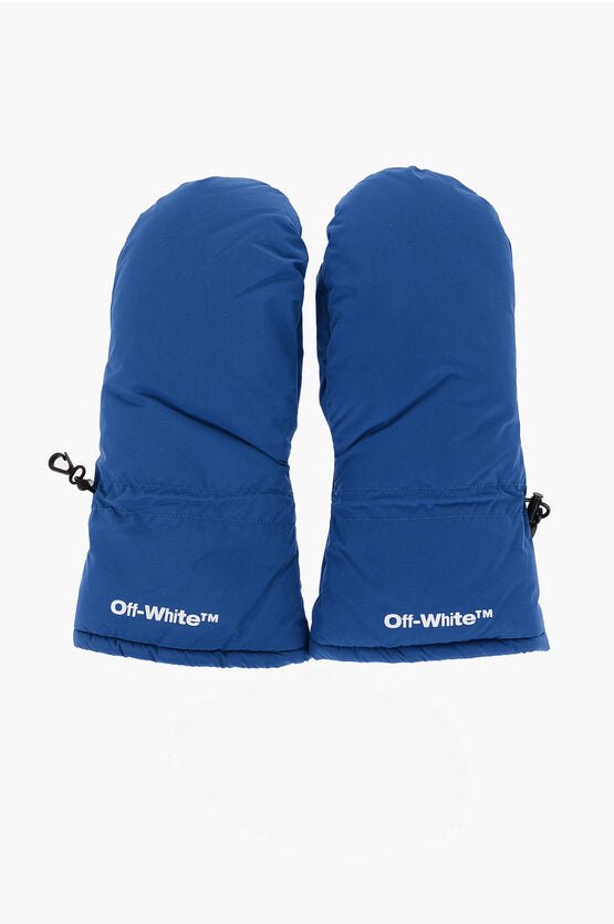 Accessories - Gloves - Off - White Padded Mitten Ski Gloves with Printed Logo - 8051594012421 - Ask Me Wear