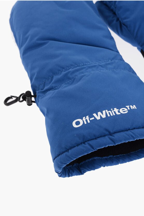 Accessories - Gloves - Off - White Padded Mitten Ski Gloves with Printed Logo - 8051594012421 - Ask Me Wear