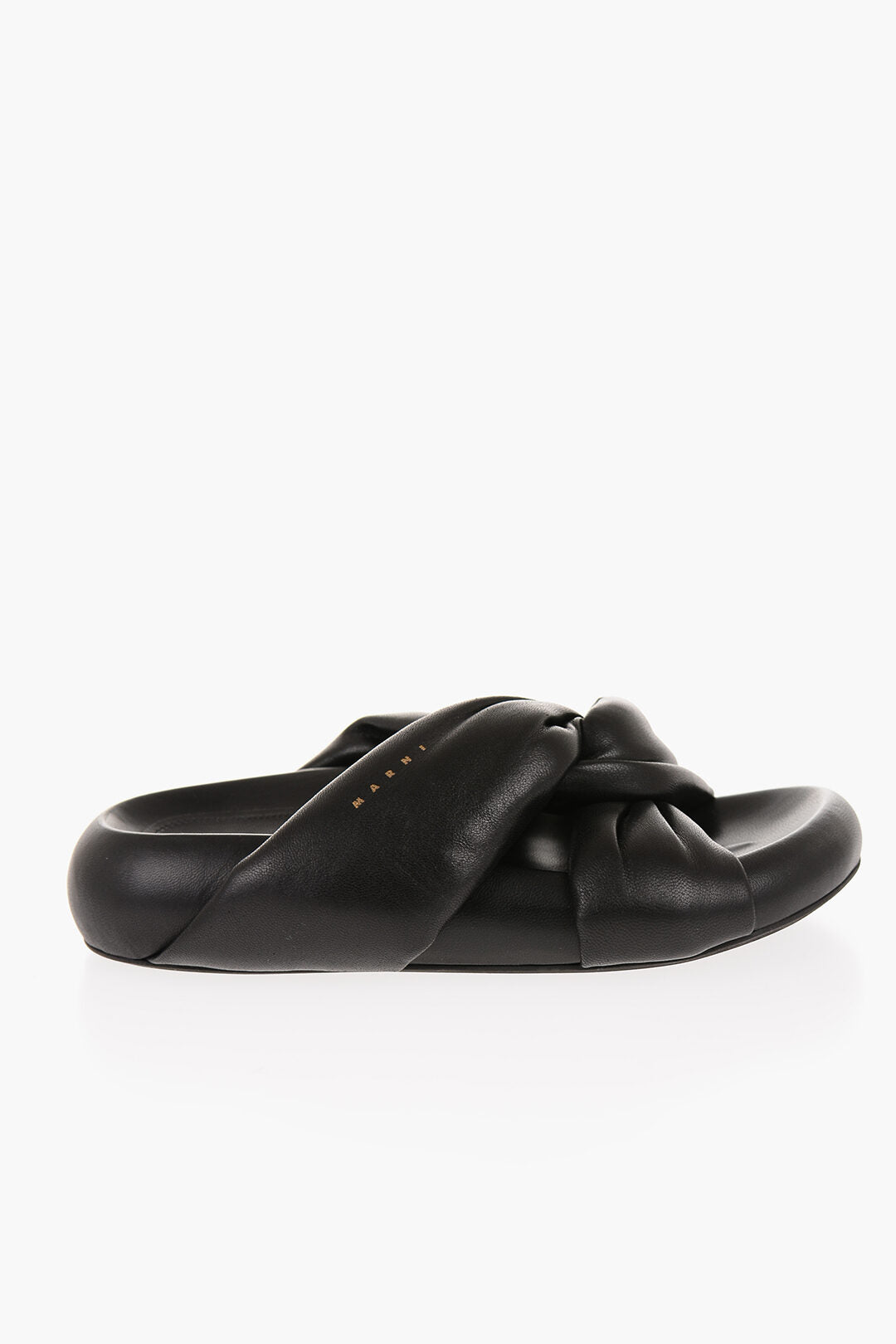 Marni Padded Leather Sadals with Braided Band