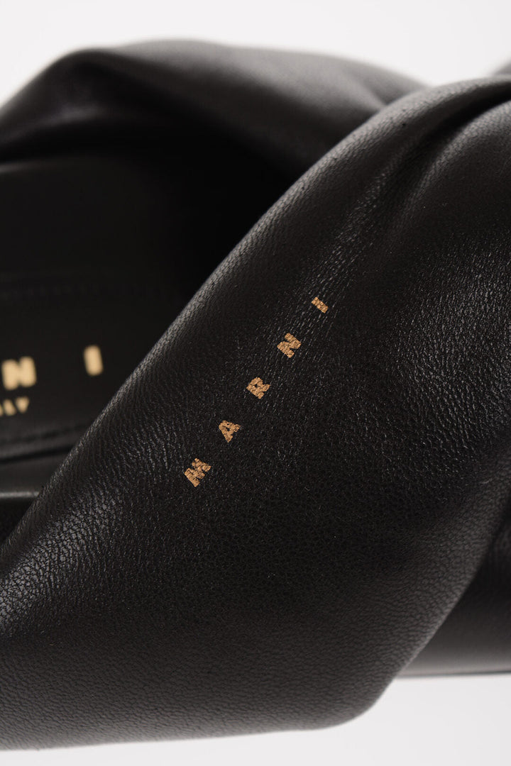 Marni Padded Leather Sadals with Braided Band