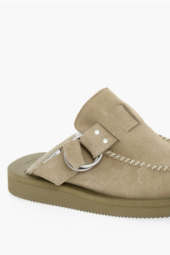 Suicoke Padded Suede Leather Sabot