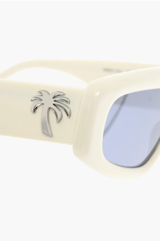 Accessories - Sunglasses - Palm Angels Solid Color CARMEL Shield Sunglasses with Silver Details - 8052788753366 - Ask Me Wear