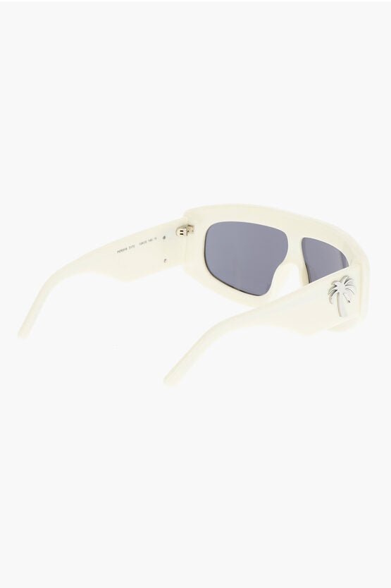 Accessories - Sunglasses - Palm Angels Solid Color CARMEL Shield Sunglasses with Silver Details - 8052788753366 - Ask Me Wear