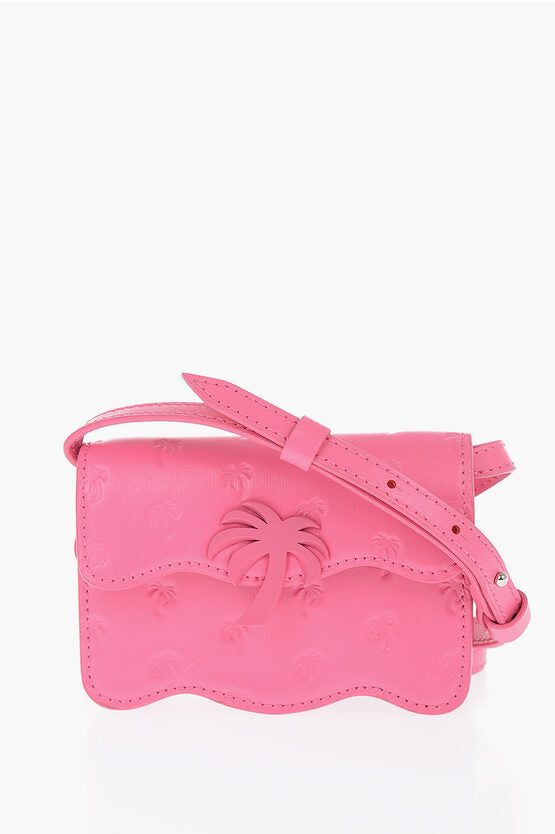 Palm Angels Palm Tree Motif Leather Mini Crossbody Bag