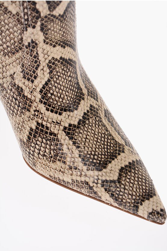 Shoes - Paris Texas Point Toe Python Effect Leather PAOLOMA Boots Heel 10cm - 8059481240773 - Ask Me Wear