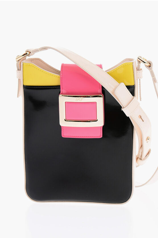 Roger Vivier Patent Leather BELLE VIVIER Crossbody Bag