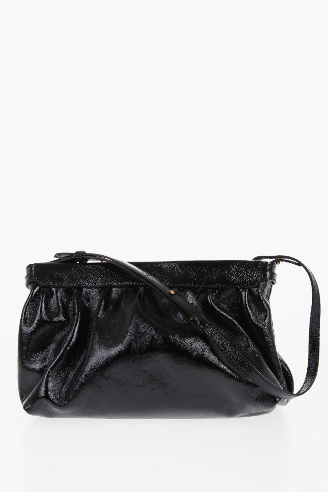 Isabel Marant Patent Leather LUZ Clutch with Removable Shoulder Strap