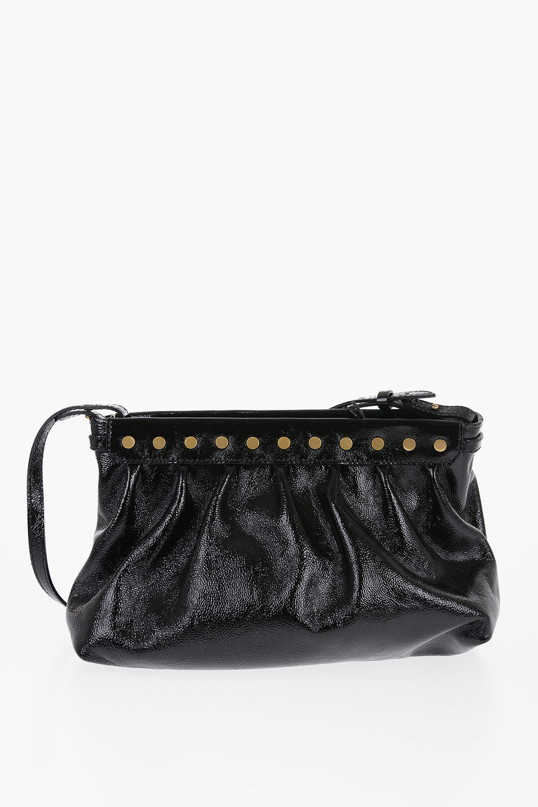 Isabel Marant Patent Leather LUZ Clutch with Removable Shoulder Strap