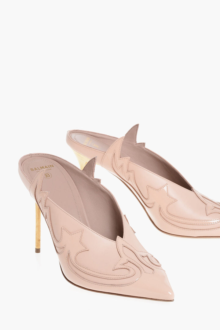 Balmain Patent Leather Pumps with Decorative Frill