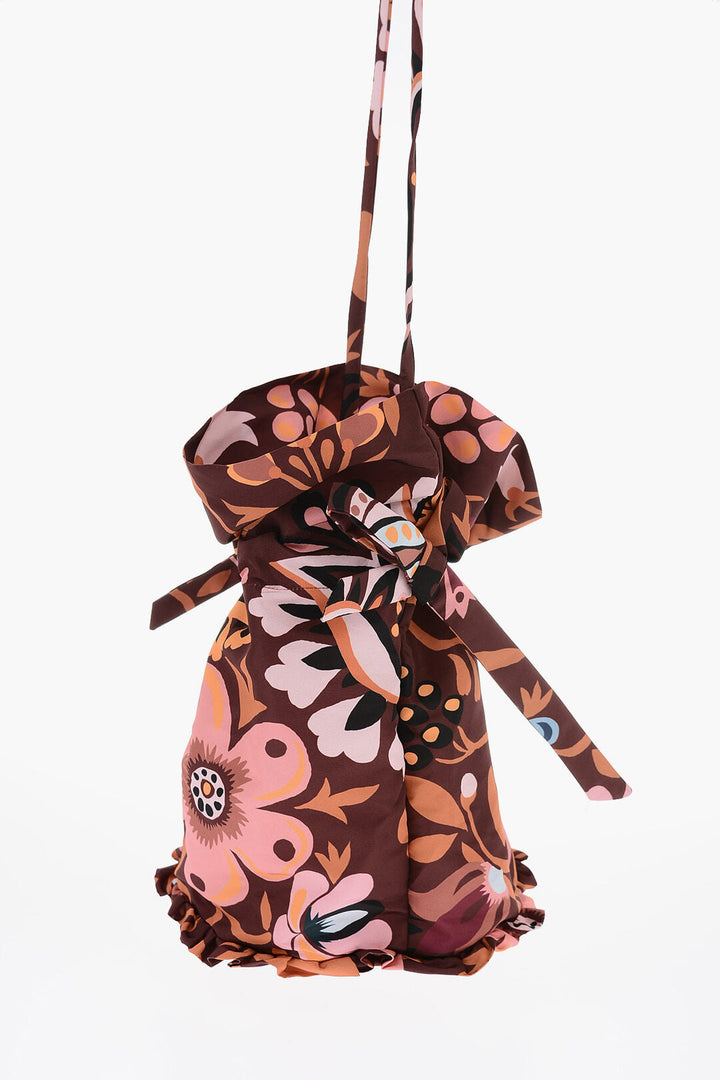 La Double J Patterned Bucket Bag with Ruffle Details