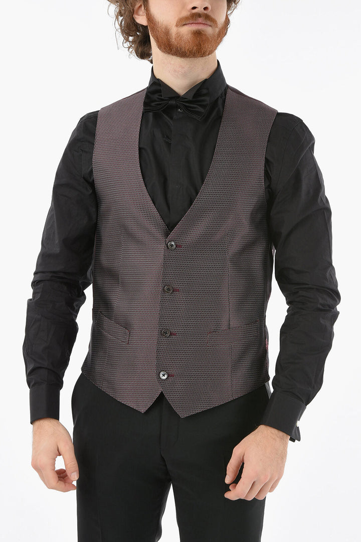 Corneliani Patterned Silk CERIM.ACADEMY Waistcoat