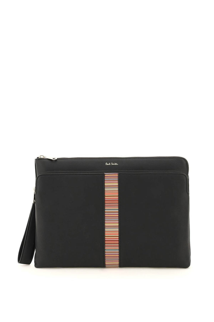 Bags - Paul Smith Signture Stripe Leather Pouch - 241402FBS000001 - 79 - os - Ask Me Wear