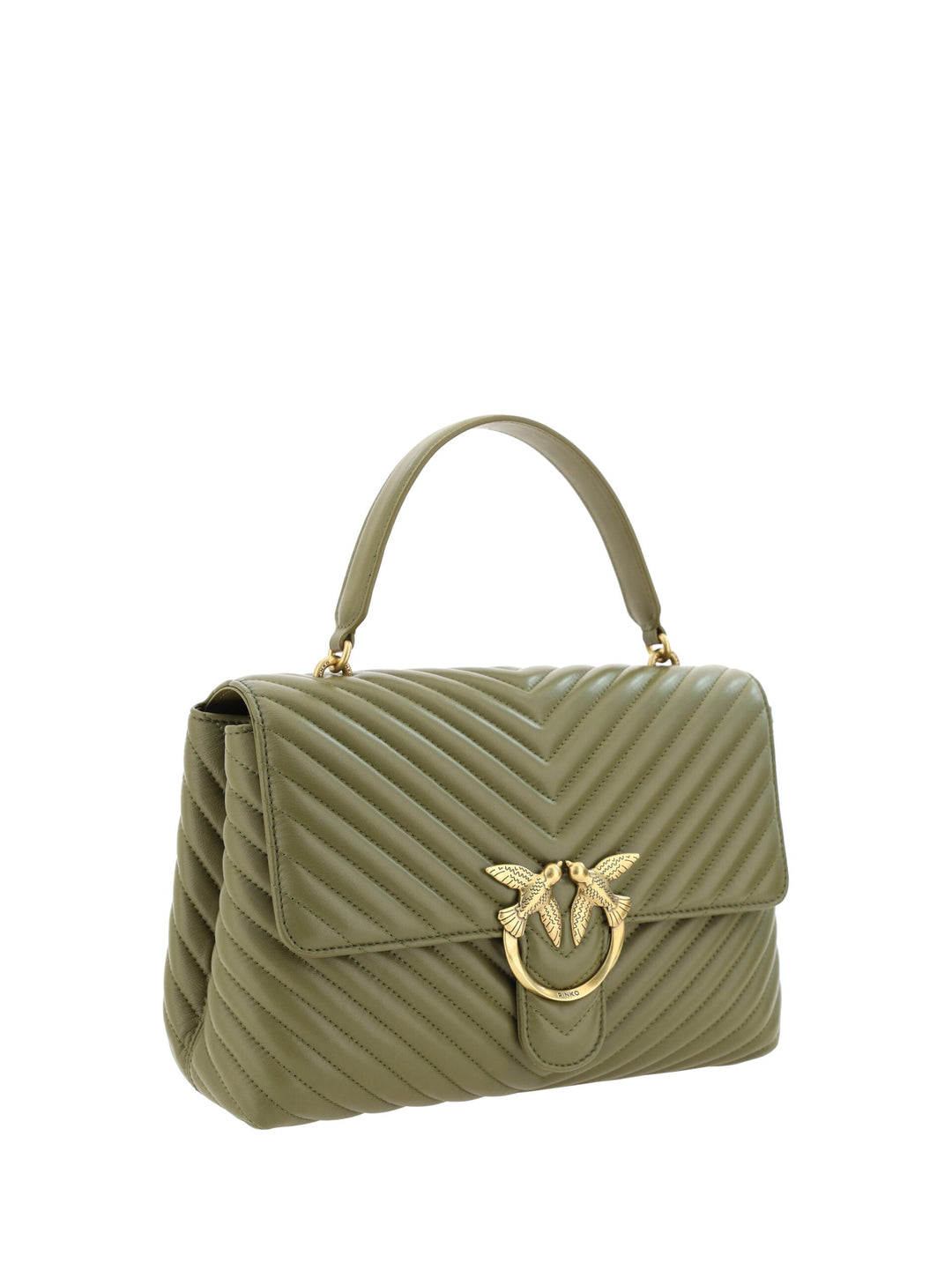  - PINKO Emerald Elegance Calf Leather Handbag - 8057769070692 - Ask Me Wear