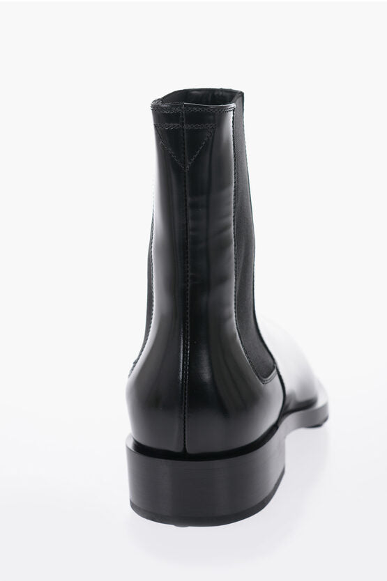 Botas Chelsea de piel con punta de Jil Sander