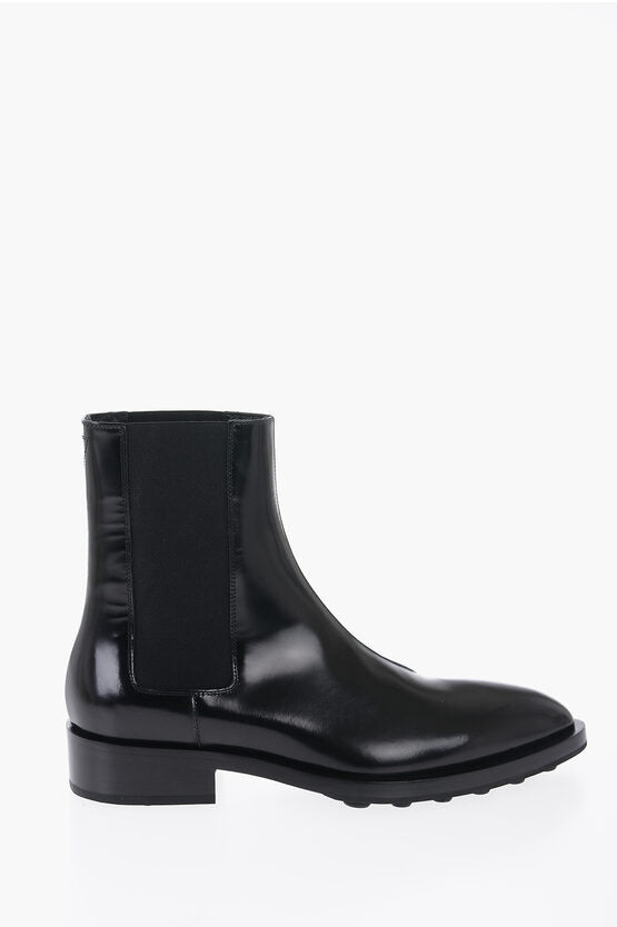 Botas Chelsea de piel con punta de Jil Sander