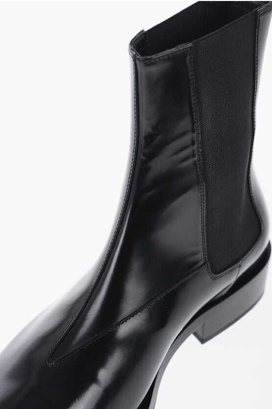 Botas Chelsea de piel con punta de Jil Sander