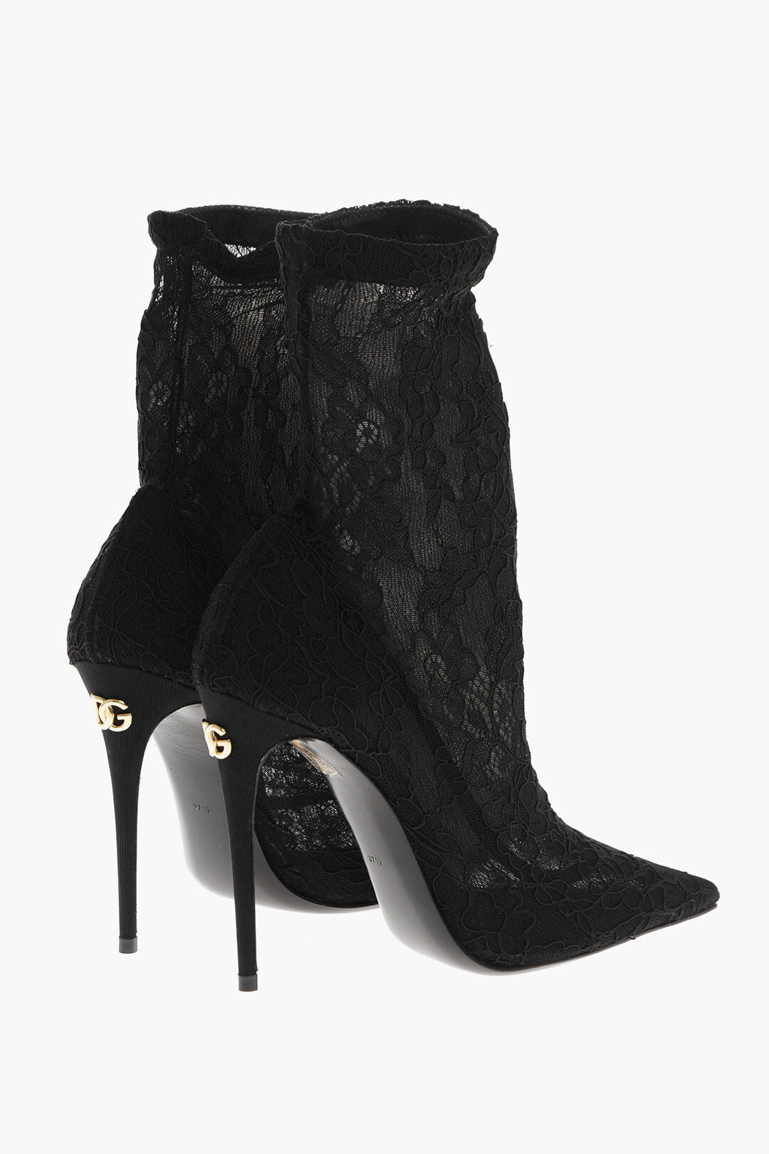 Dolce & Gabbana Pointed Stretchy Lace Booties 11 cm