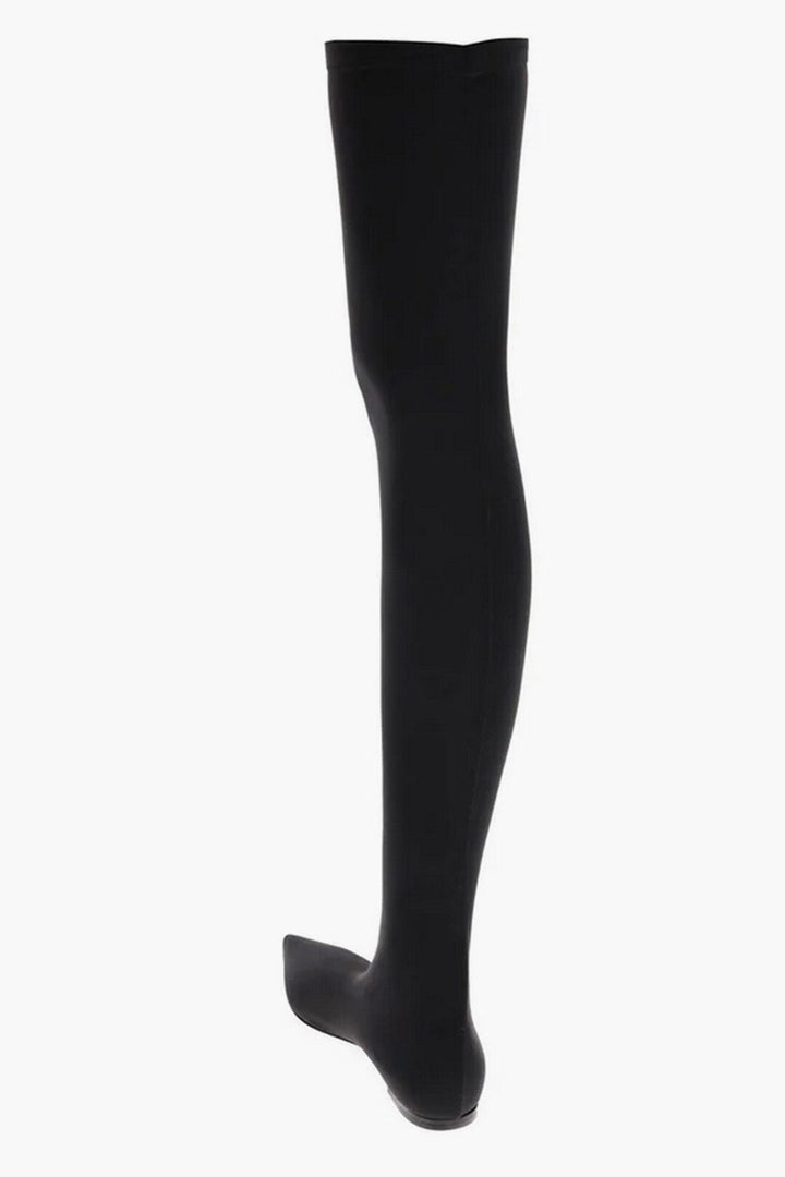 Dolce & Gabbana Pointed Toe Stretch Fabric Over-The-Knee Boots