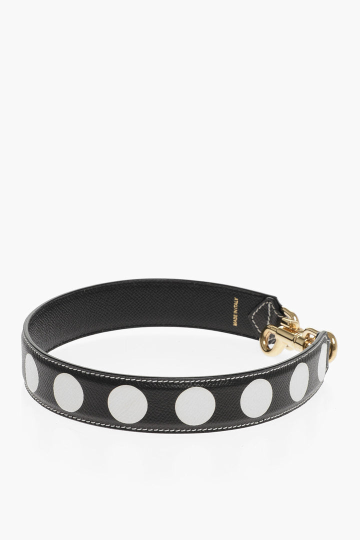 Dolce & Gabbana Polka Dot Patterned Leather Bag Handler