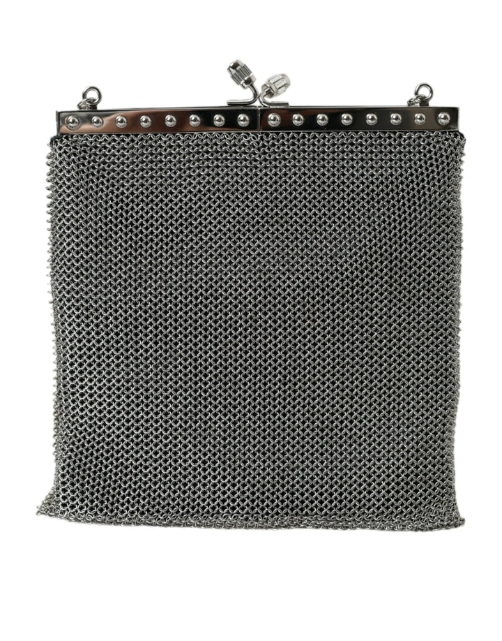  - Prada Elegant Silver Mesh Shoulder Evening Bag - BAG1182 - Ask Me Wear