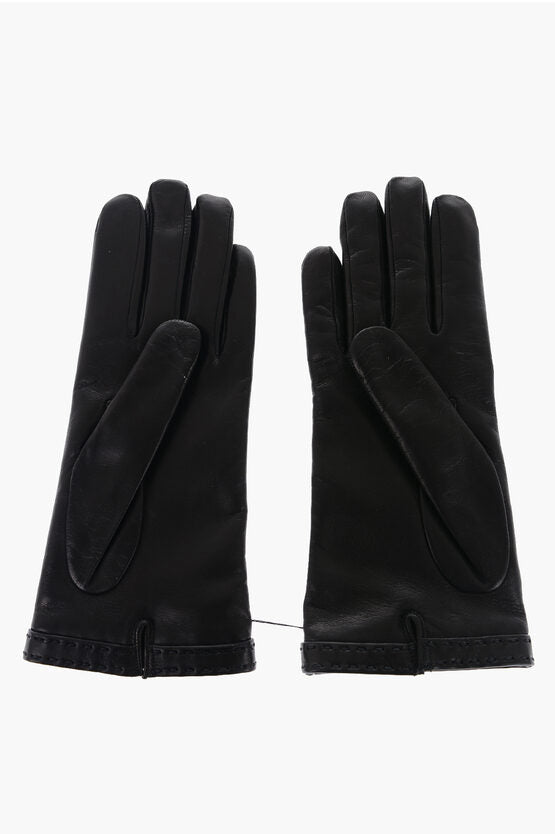 Accessories - Gloves - Prada Leather Glovers with Embossed Logo - 8059518487164 - Ask Me Wear