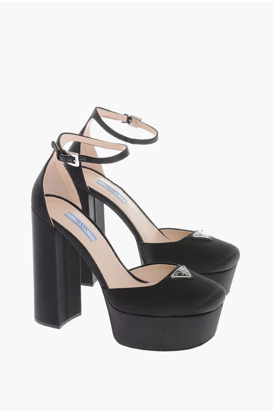 Shoes - Prada Satin Sandals With Ankle Strap Heel 14 cm - 901749376478 - Ask Me Wear