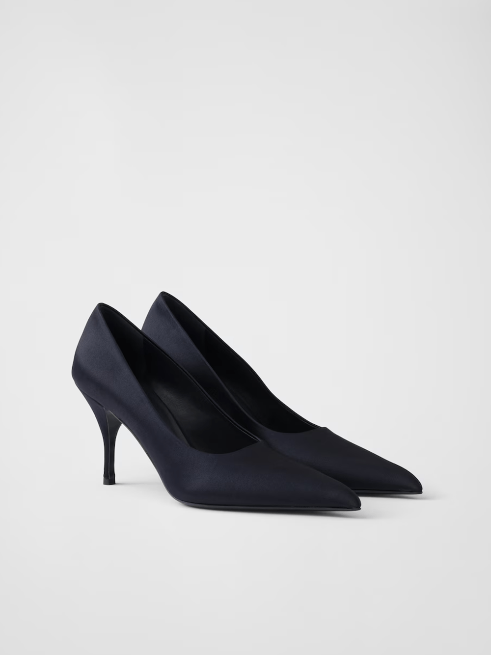 Prada - Prada Blue Satin Pumps - 1I484N_049_F0008_F_A085_37 - Ask Me Wear