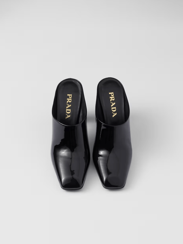 Prada - Prada Patent leather heeled sandals - 1I839N_069_F0002_F_085_37 - Ask Me Wear