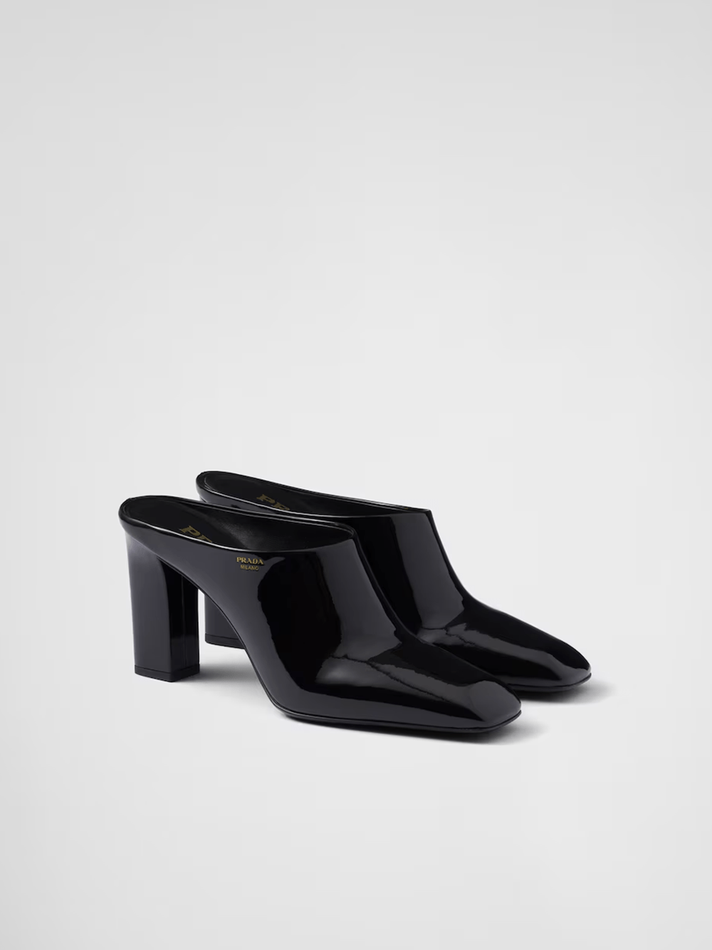 Prada - Prada Patent leather heeled sandals - 1I839N_069_F0002_F_085_37 - Ask Me Wear
