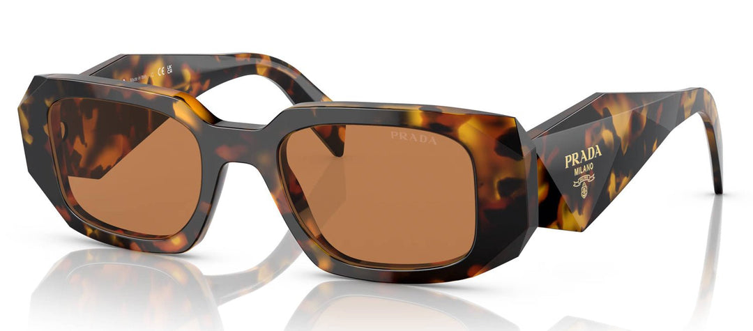 PradaSunglasses - Prada PR 17WS VAU2Z1 Rectangle Plastic Tortoise Sunglasses with Brown Lens - PR_17WS_VAU2Z1_49mm - Ask Me Wear