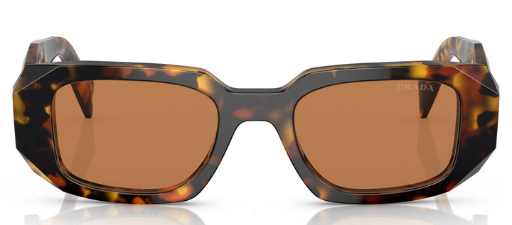 PradaSunglasses - Prada PR 17WS VAU2Z1 Rectangle Plastic Tortoise Sunglasses with Brown Lens - PR_17WS_VAU2Z1_49mm - Ask Me Wear