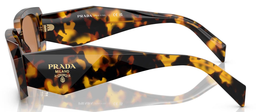 PradaSunglasses - Prada PR 17WS VAU2Z1 Rectangle Plastic Tortoise Sunglasses with Brown Lens - PR_17WS_VAU2Z1_49mm - Ask Me Wear