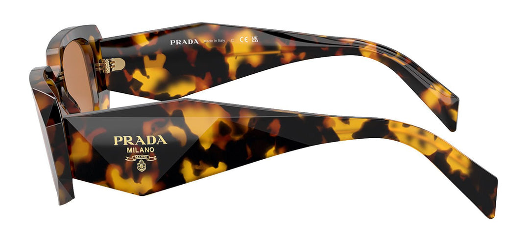 PradaSunglasses - Prada PR 17WSF VAU2Z1 Rectangle Plastic Tortoise Sunglasses with Brown Lens - PR_17WSF_VAU2Z1_51mm - Ask Me Wear