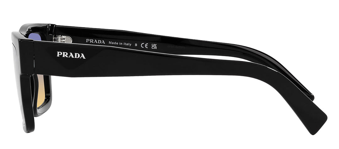 PradaSunglasses - Prada PR 19WS 1AB06Z Rectangle Plastic Black Sunglasses with Blue Gradient Lens - PR_19WS_1AB06Z_52mm - Ask Me Wear