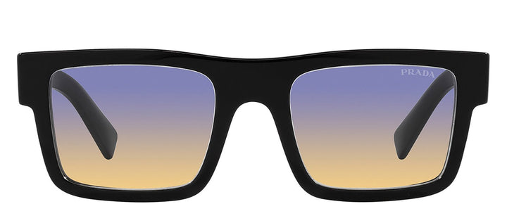 PradaSunglasses - Prada PR 19WS 1AB06Z Rectangle Plastic Black Sunglasses with Blue Gradient Lens - PR_19WS_1AB06Z_52mm - Ask Me Wear