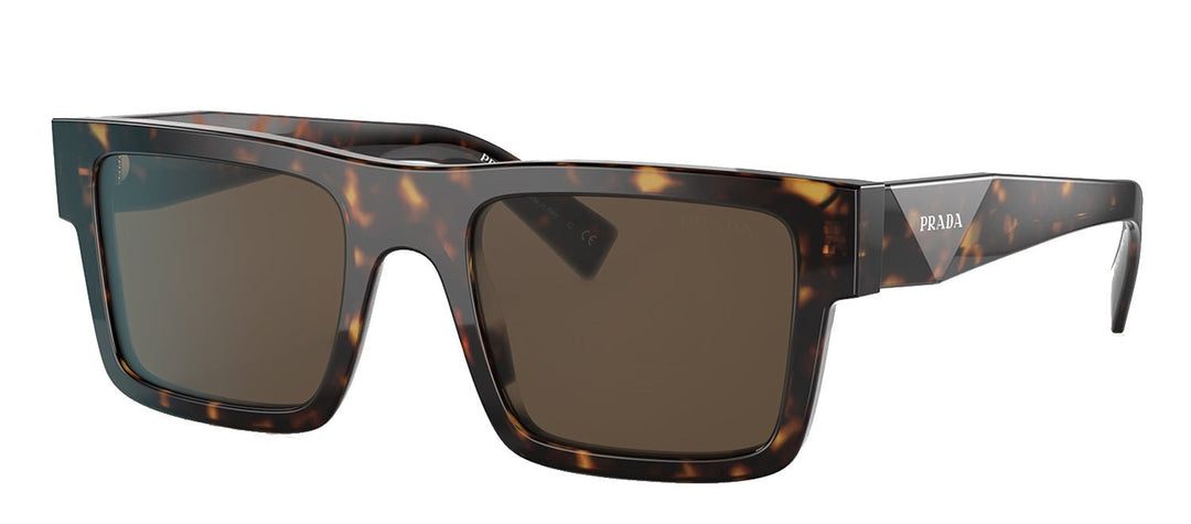 PradaSunglasses - Prada PR 19WS 2AU8C1 Rectangle Plastic Tortoise Sunglasses with Brown Lens - PR_19WS_2AU8C1_52mm - Ask Me Wear