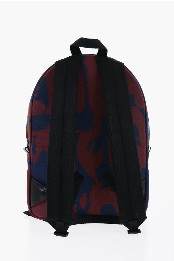 Mochila de tela estampada con logotipo en contraste de Alexander McQueen