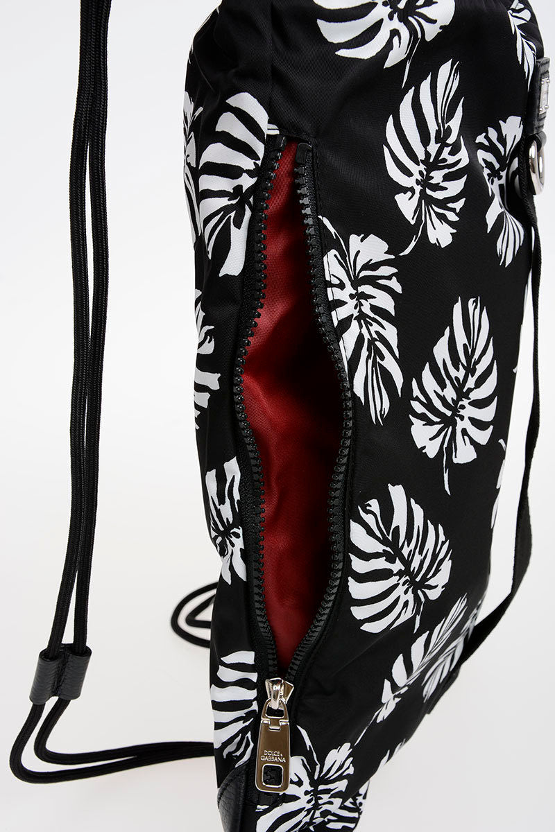 Dolce & Gabbana Printed Fabric Drawstring Bag