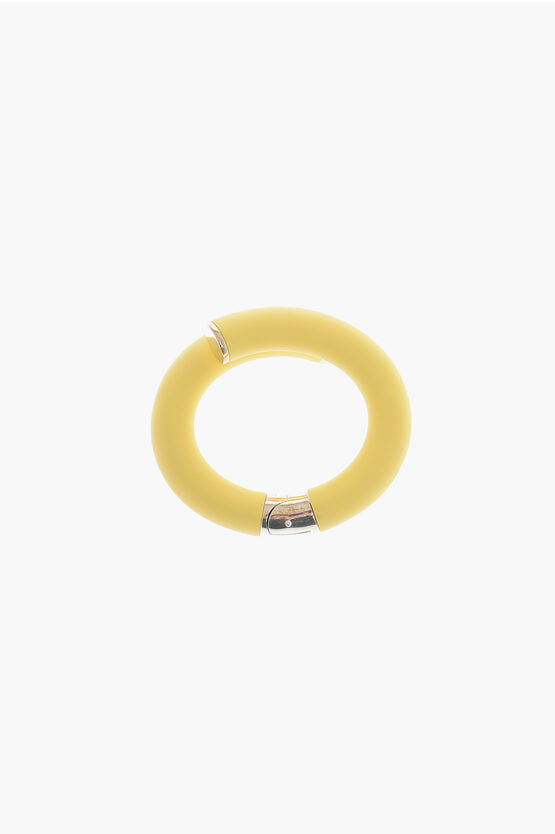 Pulsera en forma de espiral CUFF de PVC plateado de Bottega Veneta Talla estándar S