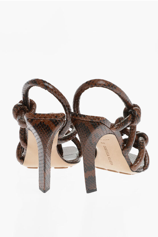 Bottega Veneta Python Print JIMBO Leather Sandals 11 cm