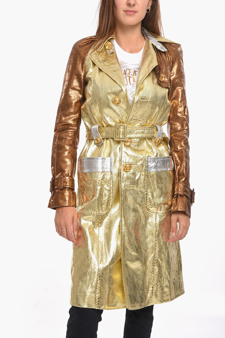 Dsquared2 Python Skin Trench with Back Vent