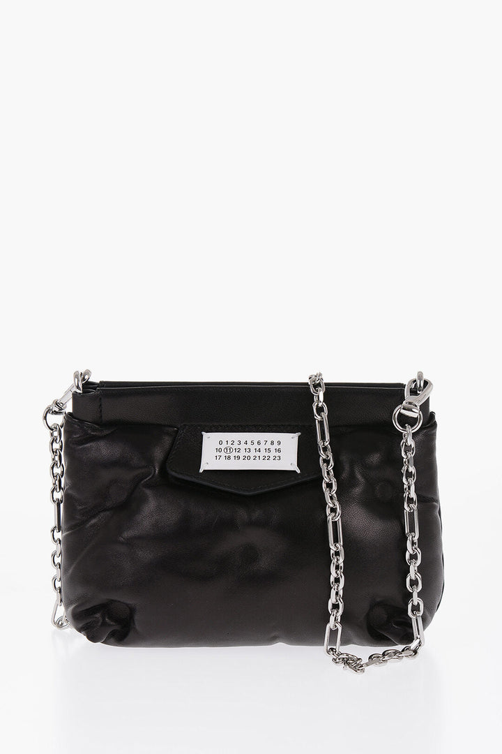 Maison Margiela Quilted Leather Clutch with Logoed Label