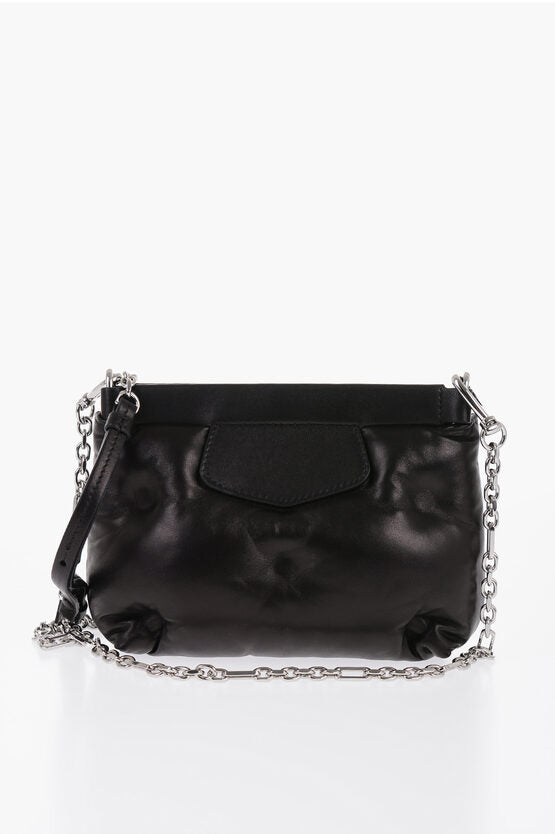 Maison Margiela Quilted Leather Clutch with Logoed Label